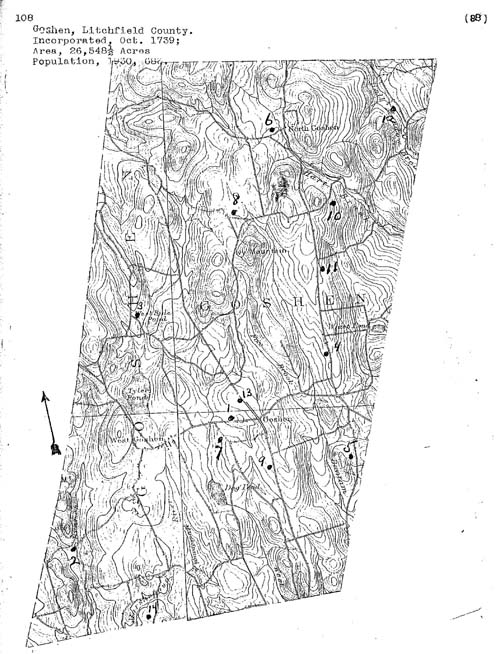 Goshen, Connecticut Cemetery Map